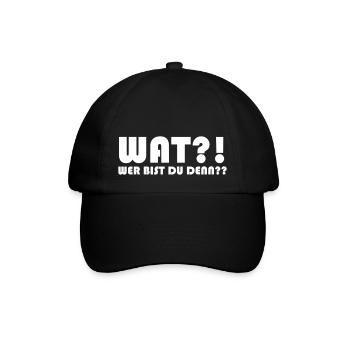 WAT wer bist du denn - Baseballkappe - Schwarz/Schwarz - Vorne