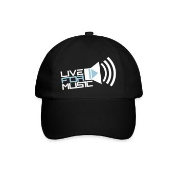Live for Music Speaker Saying Life for Music - Baseball Cap - black/black - Front