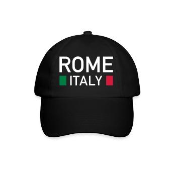 Rome, Italy (two squares) - Baseball Cap - black/black - Front
