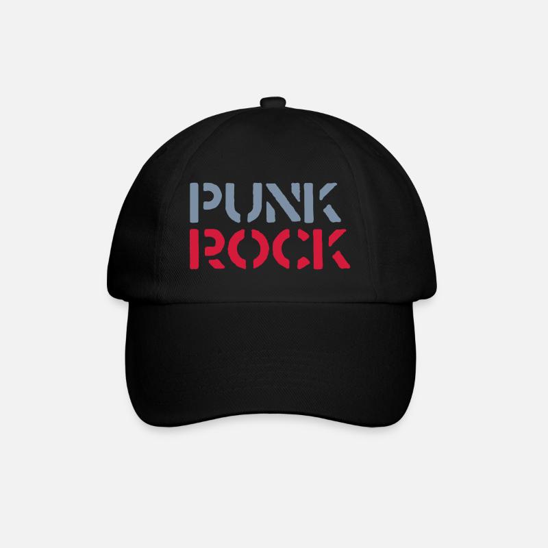 Punk Rock - Baseballkappe - Schwarz/Schwarz