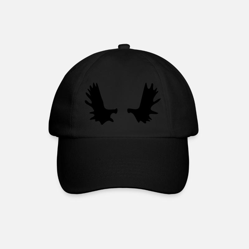 Elchgeweih - Baseballkappe - Schwarz/Schwarz
