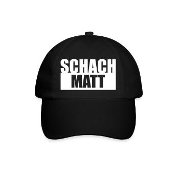 Schach Matt - Baseballkappe - Schwarz/Schwarz - Vorne