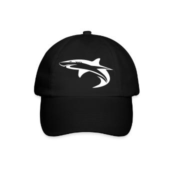 Shark - Vector Geometry Design - Baseball Cap - black/black - Front
