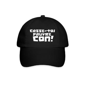 "CASSE-TOI PAUVRE CON !" - Casquette classique - noir/noir - Devant