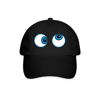 Eyes (d) - Baseball Cap - black/black - Front