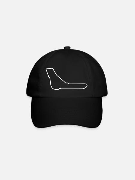 Rennstrecke Monza Italien Formel Strecke 1 F Eins - Baseballkappe - Schwarz/Schwarz