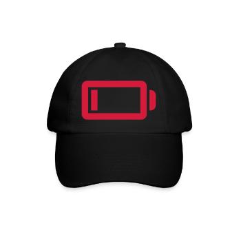 Battery empty no power - Baseball Cap - black/black - Front