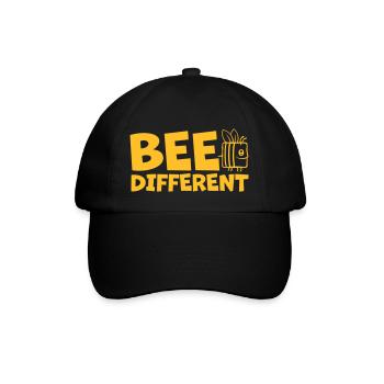 bee different saying quote - Baseball Cap - black/black - Front