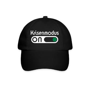 Krisenmodus On (Neg) - Baseballkappe - Schwarz/Schwarz - Vorne