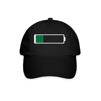 Akku leer - Baseballkappe - Schwarz/Schwarz - Vorne