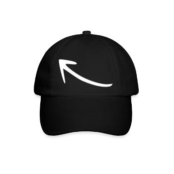 Flèche dessin esquisse blanc - Casquette classique - noir/noir - Devant