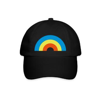 Regenbogen - Baseballkappe - Schwarz/Schwarz - Vorne