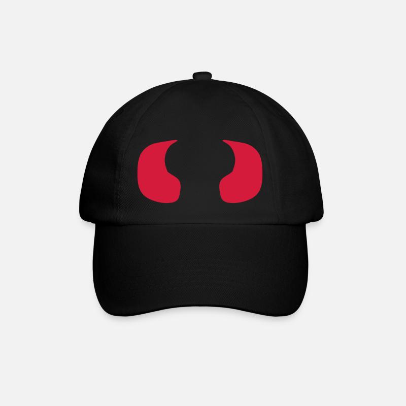 Teufel Satan Dämon Hörner Böse - Baseballkappe - Schwarz/Schwarz
