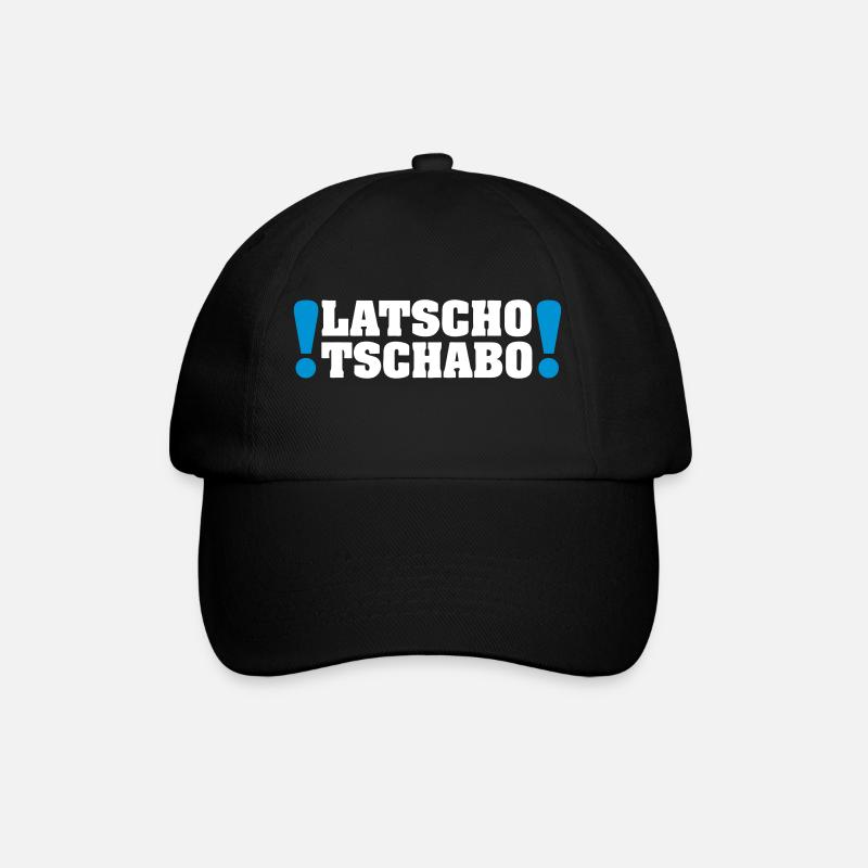Latscho Tschabo / geiler Typ / manisch - Baseballkappe - Schwarz/Schwarz