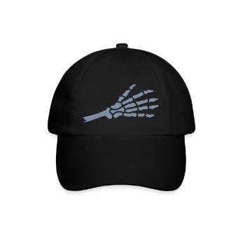 Squelette de main sectionné d’Halloween - Casquette classique - noir/noir - Devant