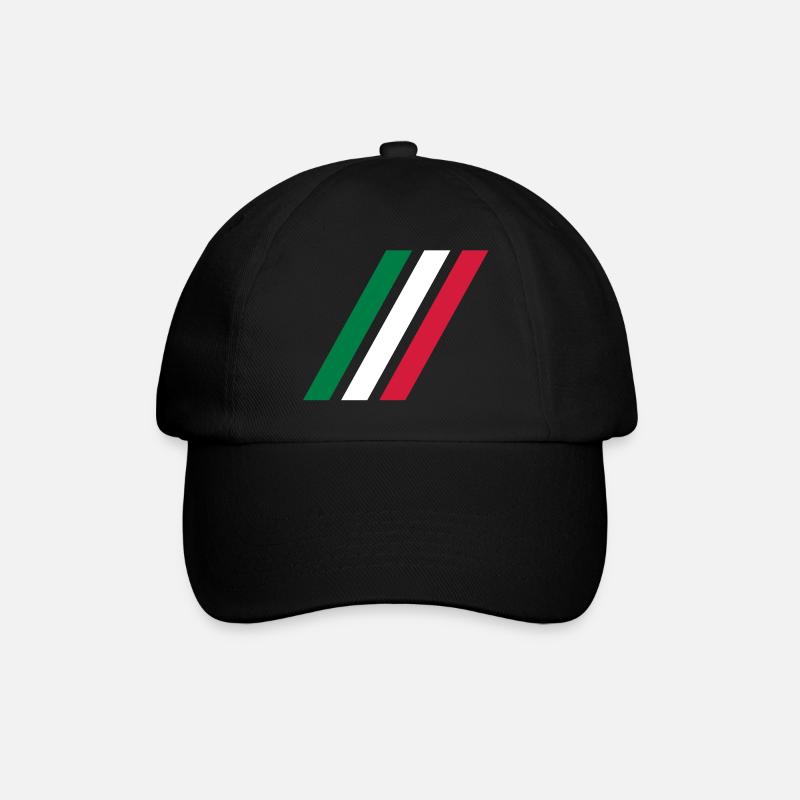 Italie bande drapeau - Casquette classique - noir/noir