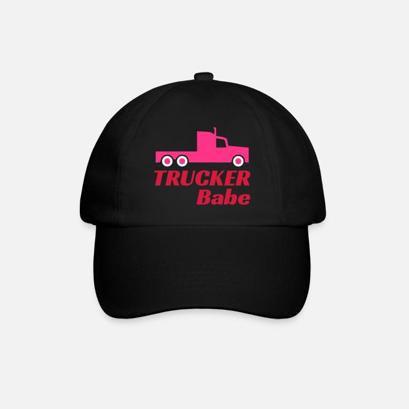 Trucker babe (Zugmaschine) - Baseballkappe - Schwarz/Schwarz