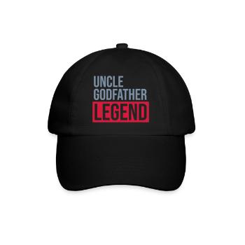 Uncle Godfather Legend Zitat - Baseballkappe - Schwarz/Schwarz - Vorne