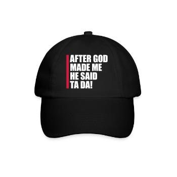 Après que Dieu m’ait fait - Casquette classique - noir/noir - Devant