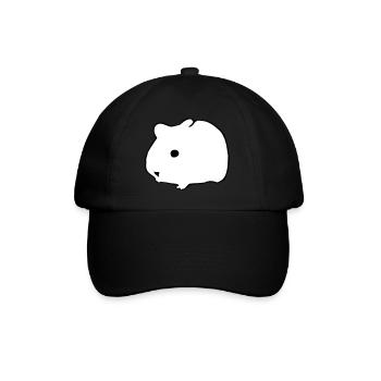 Hamster Cute Animal Rodent Animals Pet Vector 1 - Baseball Cap - black/black - Front