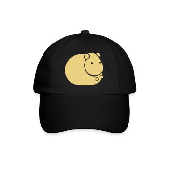Hamster Cute Animal Rodent Animals Pet Vector 4 - Baseball Cap - black/black - Front