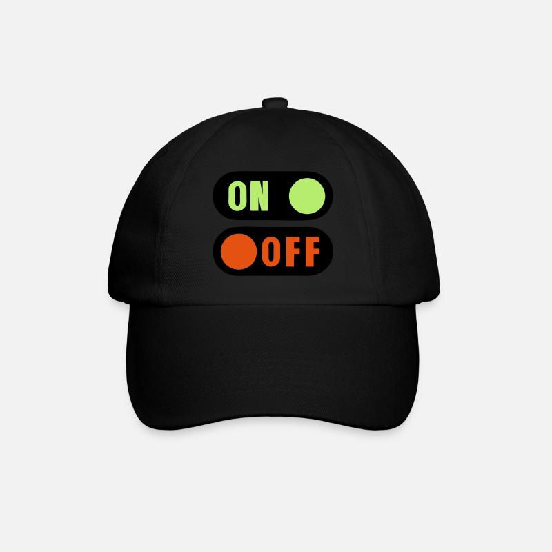 bouton on off - Casquette classique - noir/noir