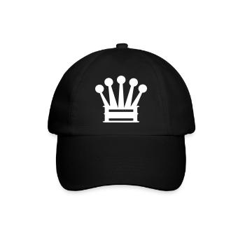 Krone Symbol Prinzessin Prinz - Baseballkappe - Schwarz/Schwarz - Vorne