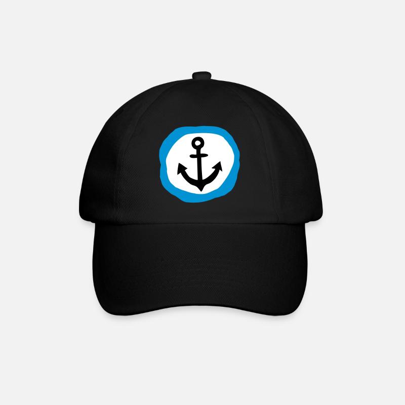 Anker Geschenk aus der Heimat maritim Seemann - Baseballkappe - Schwarz/Schwarz