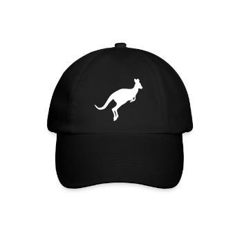 Kangaroo animal symbol - Baseball Cap - black/black - Front