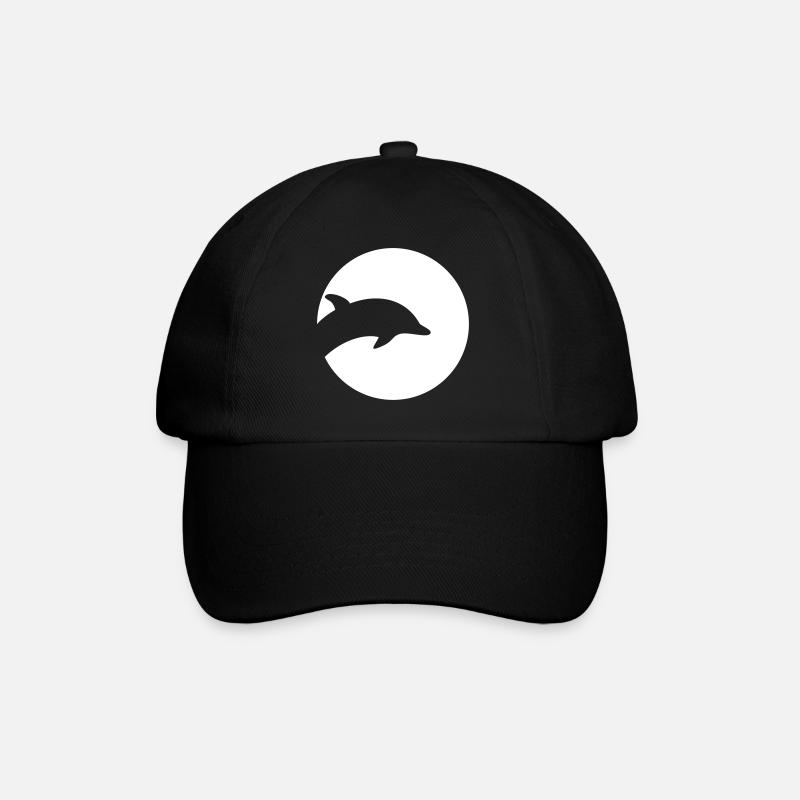 Delfin - Baseballkappe - Schwarz/Schwarz
