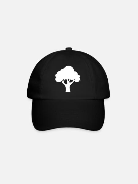 Baum Symbol - Baseballkappe - Schwarz/Schwarz