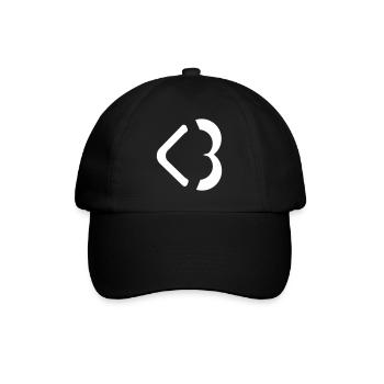 Herz Kleiner Drei - Baseballkappe - Schwarz/Schwarz - Vorne