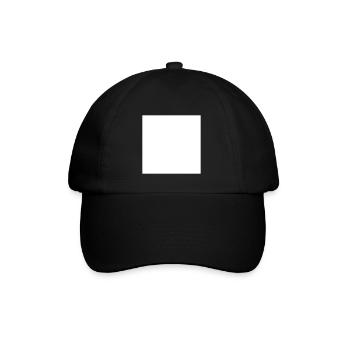 Square Square White Blank Geometry Geometric - Baseball Cap - black/black - Front