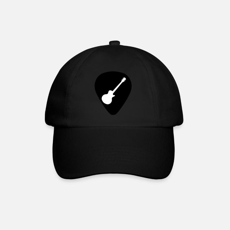 guitar pick les paul - Baseball Cap - black/black