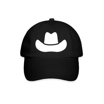 Cowboy hat gift - Baseball Cap - black/black - Front