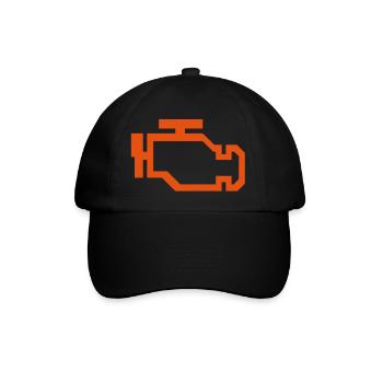 Motor Kontroll Leuchte MIL Geschenkidee - Baseballkappe - Schwarz/Schwarz - Vorne