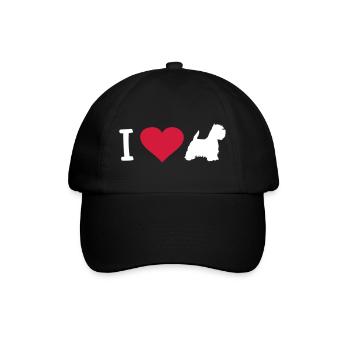 West Highland White Terrier J’adore Westie Dog - Casquette classique - noir/noir - Devant