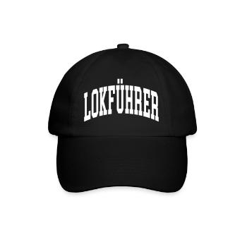 Lokführer - Baseballkappe - Schwarz/Schwarz - Vorne