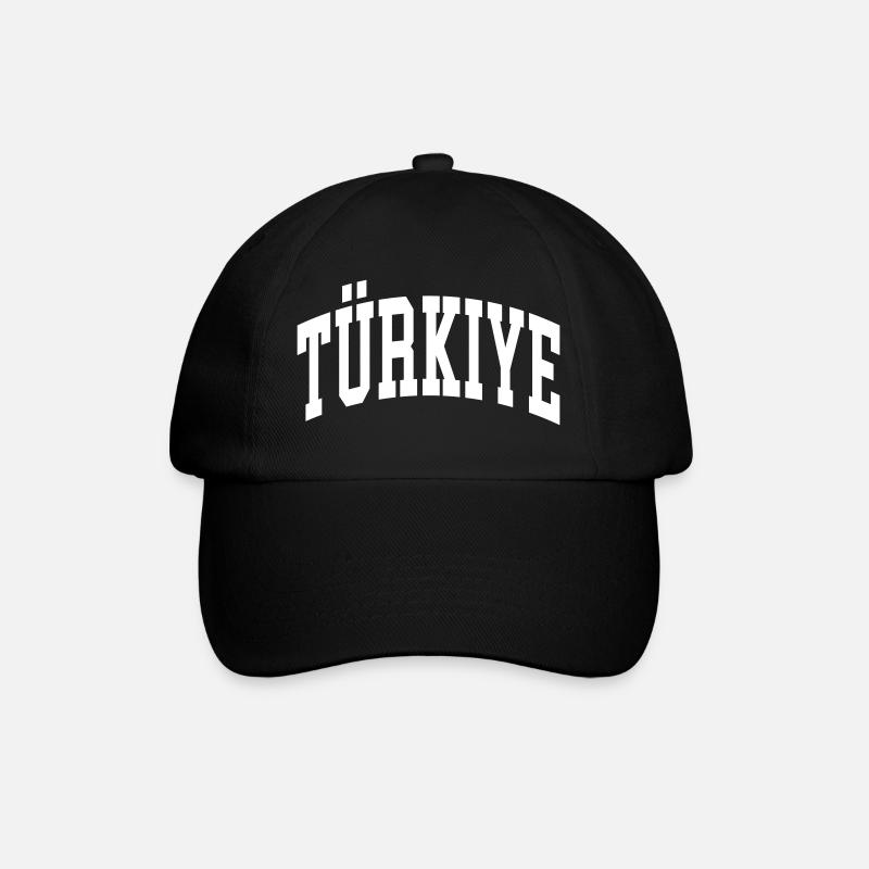 Türkei - Baseballkappe - Schwarz/Schwarz