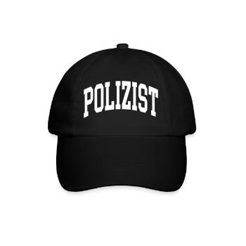 Polizist - Baseballkappe - Schwarz/Schwarz - Vorne