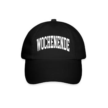 Wochenende - Baseballkappe - Schwarz/Schwarz - Vorne