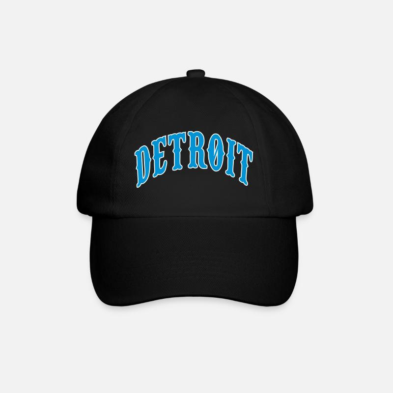 Detroit - Baseballkappe - Schwarz/Schwarz