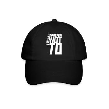 I prefer not to - Baseball Cap - black/black - Front