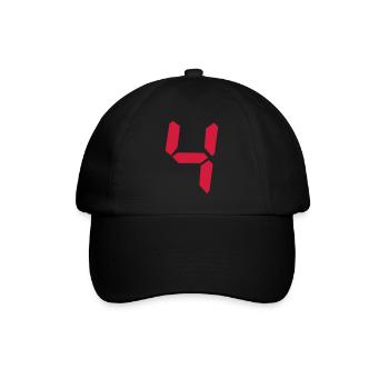 4 - Baseballkappe - Schwarz/Schwarz - Vorne