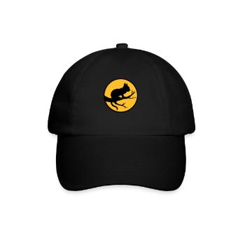 Black Cat Moon Tree - Baseball Cap - black/black - Front