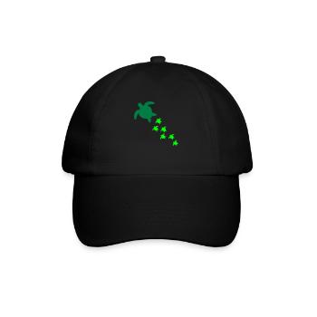 Tortue d’eau famille enfants mignon maman papa - Casquette classique - noir/noir - Devant