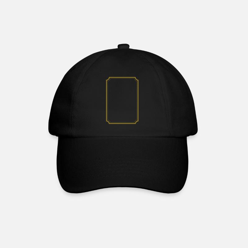 Extravaganter Bilderrahmen - Baseballkappe - Schwarz/Schwarz