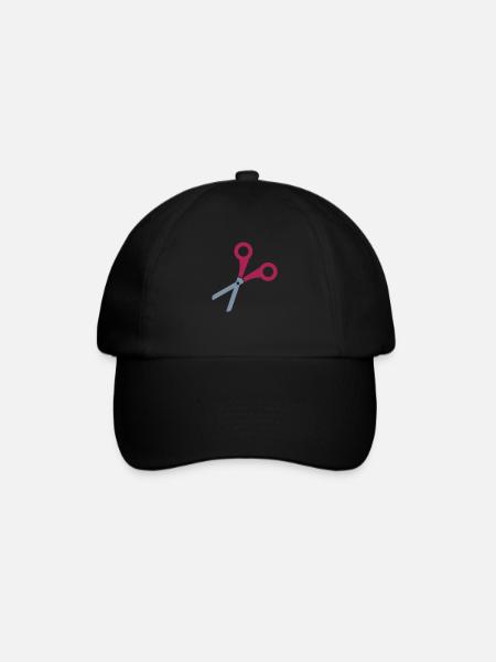 Schere - Baseballkappe - Schwarz/Schwarz