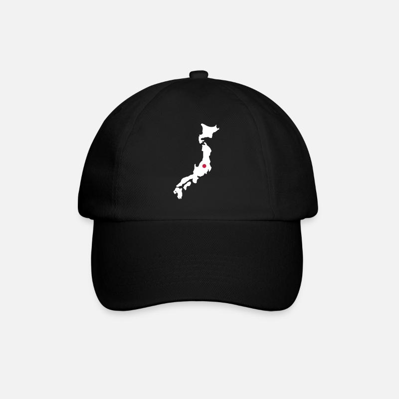 japan - Baseballkappe - Schwarz/Schwarz