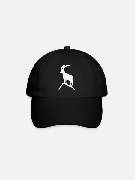Ibex on Mountain - Baseball Cap - black/black